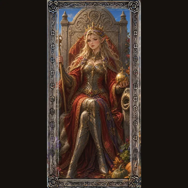 GAIST-Tarotmotiv mit Sylvara als symbolischer Kartenfigur